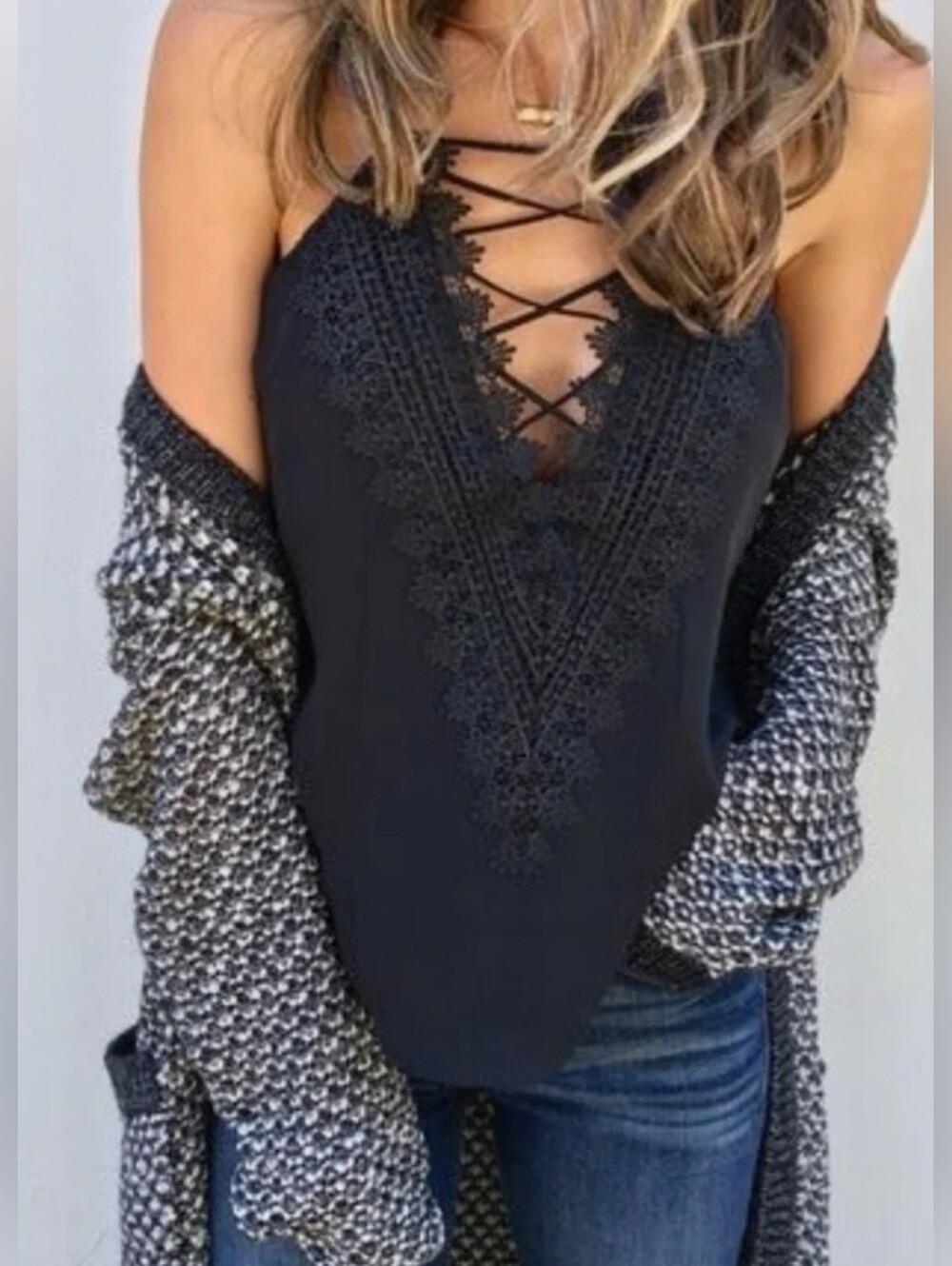 Black Lace Tank